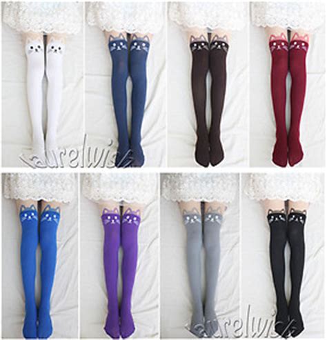 Cute Tattoo Pattern Pantyhose Tights Stockings High Quality Cat With