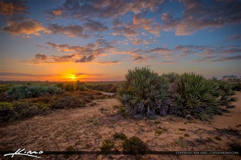 Juno Dunes Natural Area Sunset Over Sand Dunes Hdr Photography By