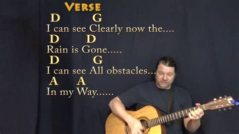 I Can See Clearly Now Guitar Cover Lesson With Chordslyrics Munson