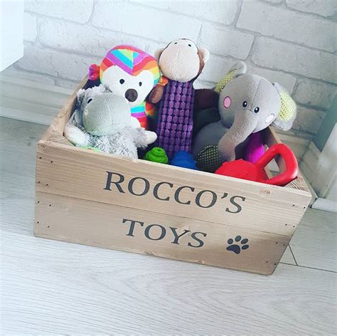 Personalised Pet Toy Crate Apple Crates