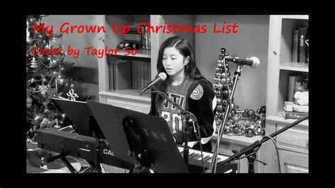 My Grown Up Christmas List Cover By Taylor So Youtube
