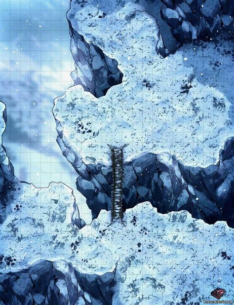 Snowy Mountain Bridge Path Battle Map X Battlemaps Dnd World Map Fantasy World Map