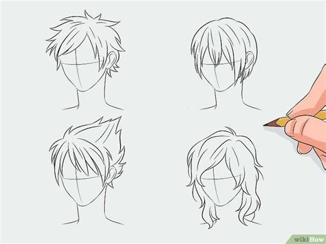 How To Draw Manga Hair 7 Steps With Pictures Wikihow Cartoon