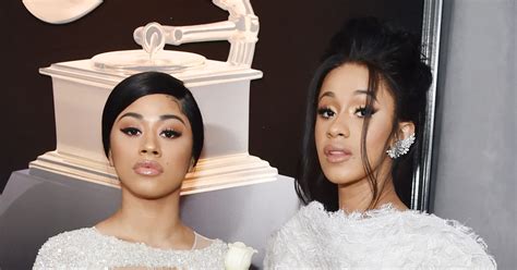 Cardi B And Sister Hennessy Twinning At Grammys 2018