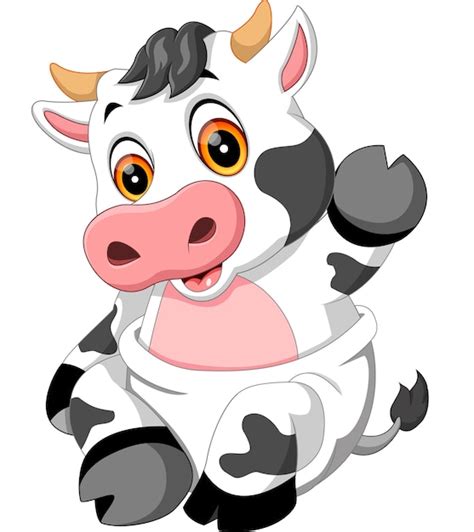 Premium Vector Illustration Of Cute Baby Cow Cartoon