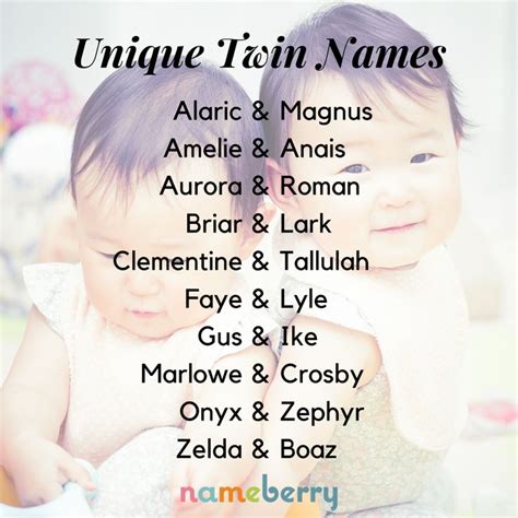 Twin Names The Ultimate Guide Twin Names Twin Baby Names Rare Baby