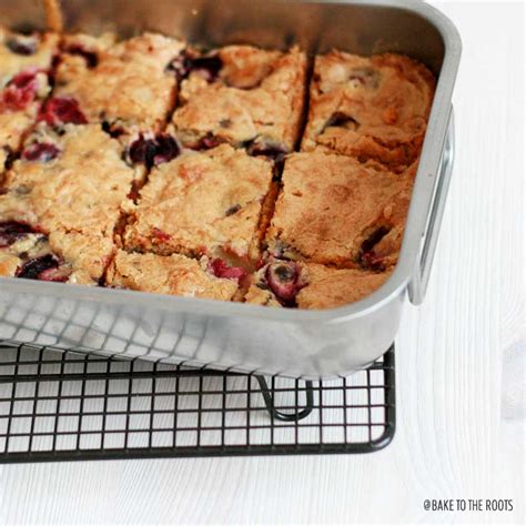 Cherry Chocolate Blondies Bake To The Roots