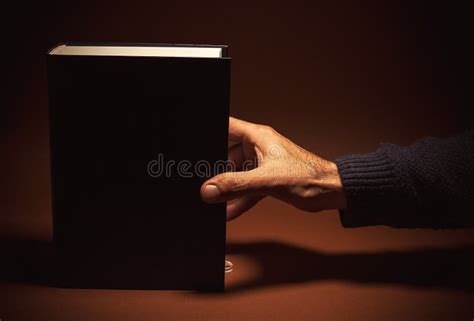 One Thick Book In A Hand Stock Image Image Of Brown 78759489