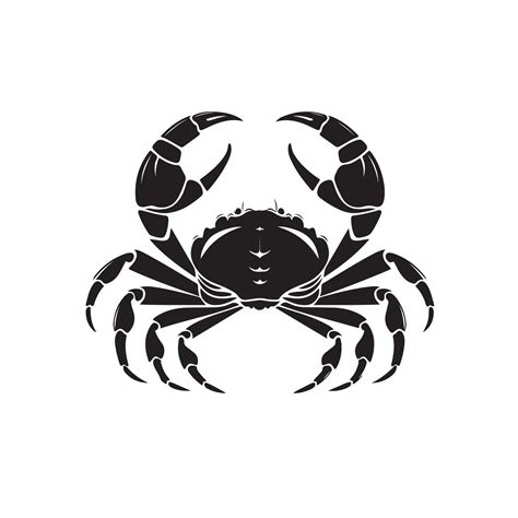 Hermit Crab Silhouettes Black Flat Color Simple Elegant Hermit Crab