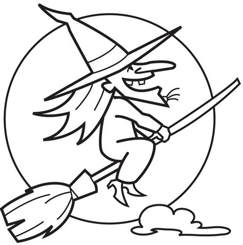 Witch Coloring Pages - Kidsuki