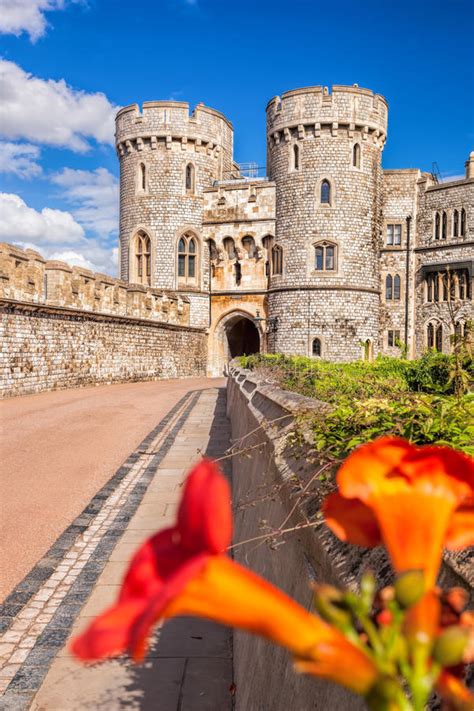 Windsor Castle With Garden Near London United Kingdom Editorial Stock
