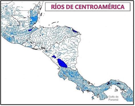 Mapa De Centro America Con Sus Rios Y Lagos Con Su Nombre