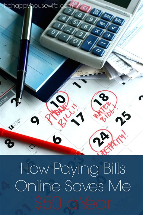 Save Money by Paying Bills Online - The Happy Housewife ...