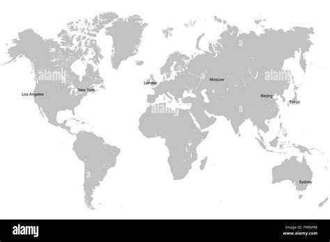 World Map Isolated On White Stock Photo Alamy