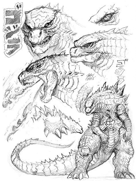 Mewarnai Sketsa Gambar Godzilla / 11 Ide Godzilla Sketsa Gambar Buku