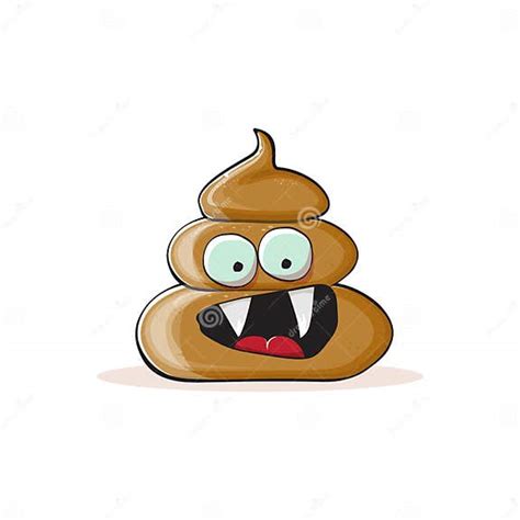 Vector Funny Cartoon Cool Smiling Poo Icon Isolated On White Background