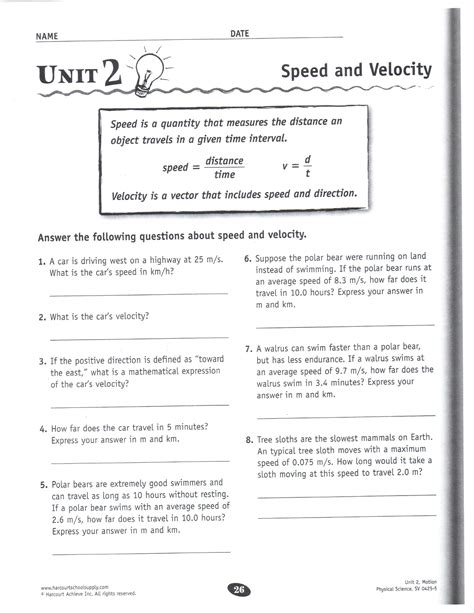 9th Grade Science Worksheets