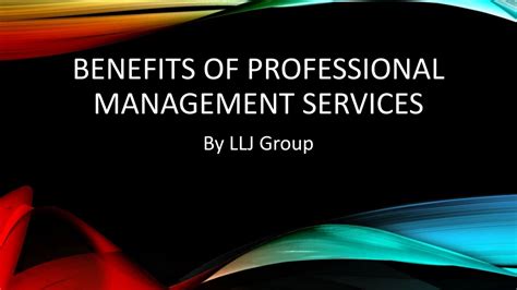 Ppt Benefits Of Professional Management Services Powerpoint