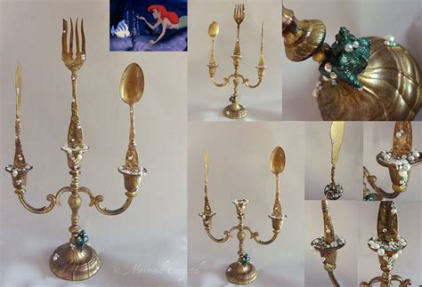 Creating a mermaid bathroom theme for yourself will. the Little Mermaid Candelabra with removable dinglehopper ...