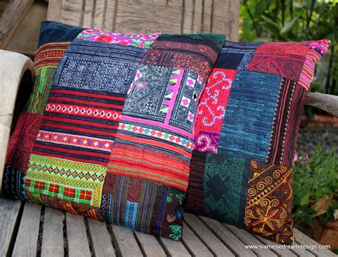 Try dragging an image to the search box. Patchwork Pillow Cushion Cover In Colorful Vintage Hmong Embroidery Batik Applique on Luulla