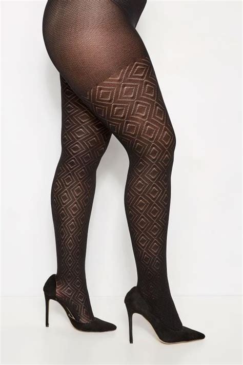 Plus Size Tights Fishnet Patterned Tights Yours Clothing