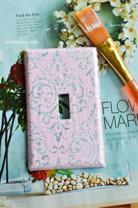 This outlet cover was custom designed to replace a metal outlet cover that had caused an electrical short when someone was unplugging an appliance. DIY Decorative Switch Plates & Outlet Covers - created by v.