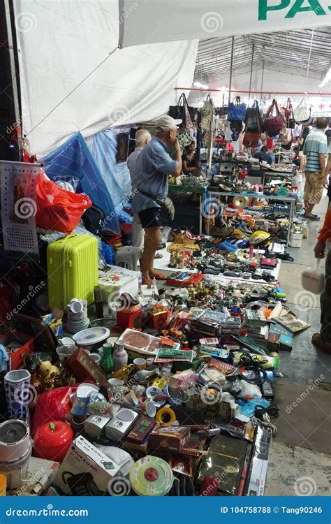 Vendors Sell Various Of Second Hand Stuffs Editorial Stock Photo