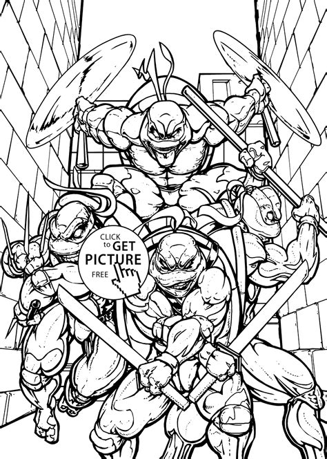 Ninja turtles coloring pages are a fun way for kids of all ages to develop creativity, focus, motor skills and color recognition. Teenage Mutant Ninja all coloring pages for kids ...