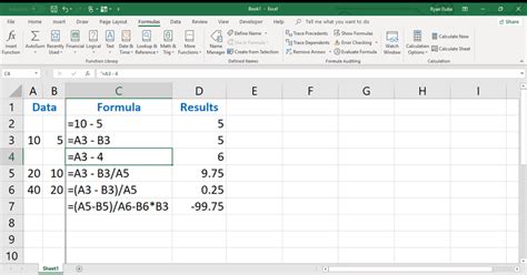 How To Subtract Two Or More Numbers In Excel