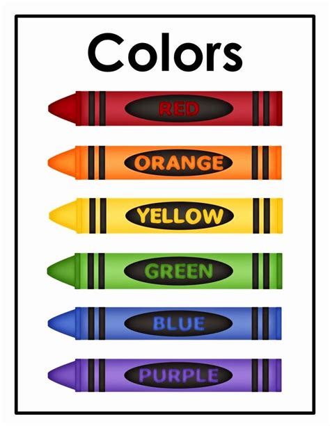Printable Crayons With Color Names Web Crayon Color Match And Sort