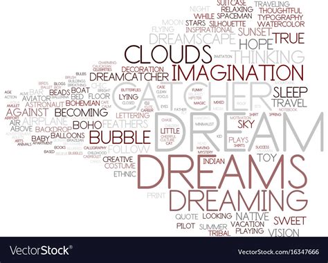 Dream Word Cloud Concept Royalty Free Vector Image