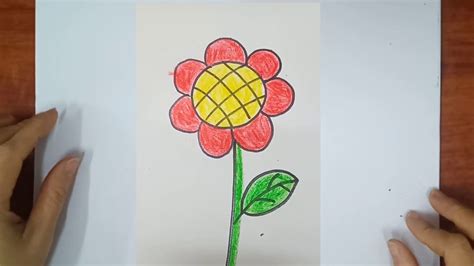 Vẽ Hoa Cách Vẽ Hoa Vẽ Bông Hoa Draw A Flower Youtube