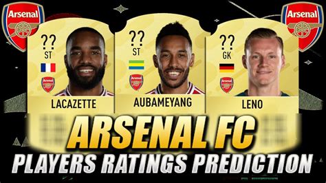 Fifa 21 Arsenal Fc Players Ratings Prediction W Aubameyang Leno
