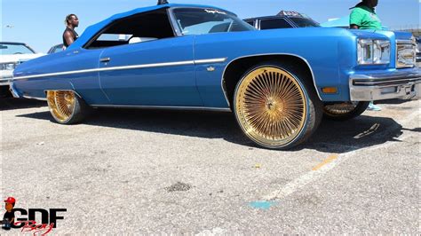 Blue 1975 Caprice Classic Vert On All Gold 24 Daytons And Vogues At