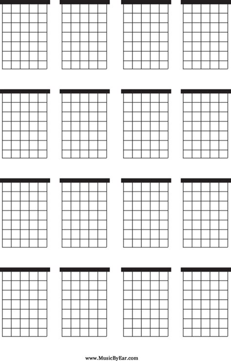 View, download or print printable guitar chords chart pdf completely free.this chart is easily accessible and can be incorporated personal uses. Download Large Blank Guitar Chord Chart for Free ...