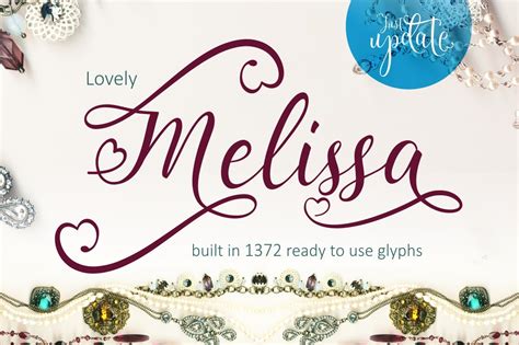 Lovely Melissa Stunning Script Fonts Creative Market