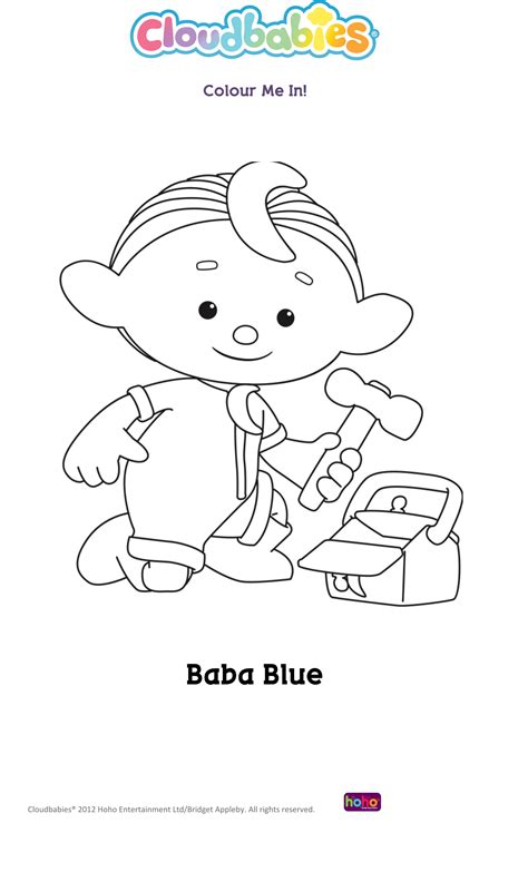 Of cloudscoloring pages are a fun way for kids of all ages to develop creativity, focus, motor skills and color recognition. Baba Blue from Cloud Babies | Baby coloring pages ...