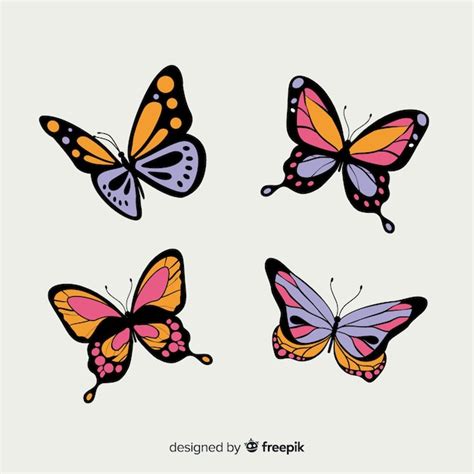 Free Vector Flat Butterfly Collection