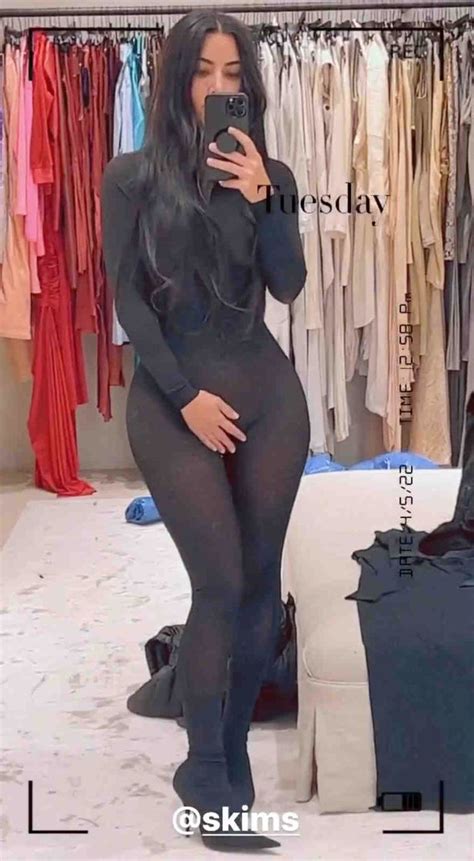 Kim Kardashian Flaunts Ample Assets In Sheer Black Bodysuit Daily Star