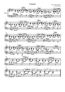 Download and print in pdf or midi free sheet music for canon and gigue in d major, p.37 by johann pachelbel arranged by lemontart for piano (solo). Canon in D Minor by A. Scriabin - sheet music on MusicaNeo