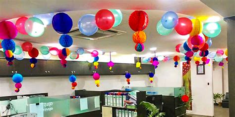 Lanterns And Balloons Office Decor Balloon Decoration In Hyderabad