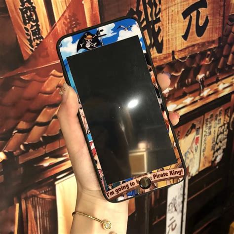 Cartoon One Piece Luffy Zoro Pattern Protective Tempered Glass Film For