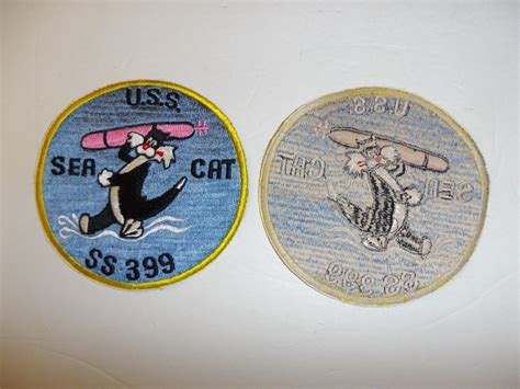 B3295 Ww 2 Us Navy Submarine Patch Uss Sea Cat Ss 399 Sub Pb13 Ebay