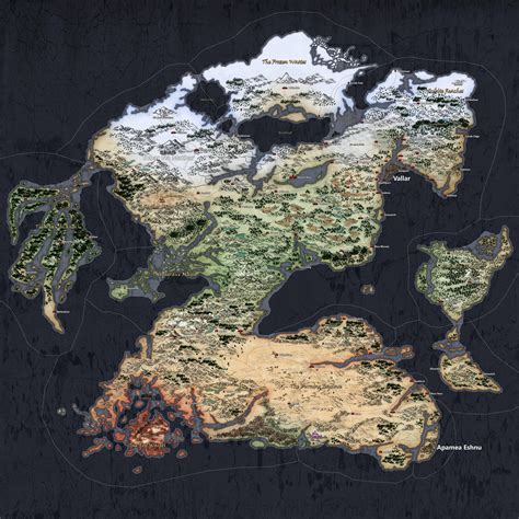 Dnd World Map By Ealiom Карта средиземья Фэнтези рисунки Картография