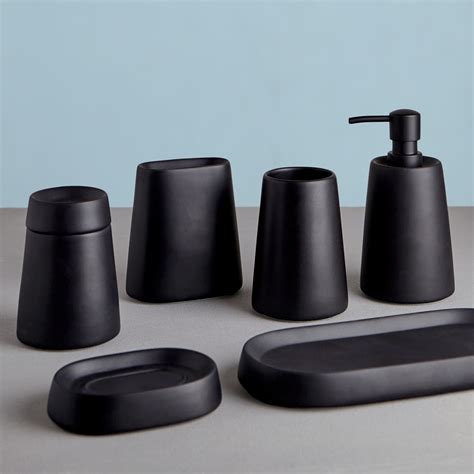 The Matte Black Ceramic Bath Accessories Crane And Canopy