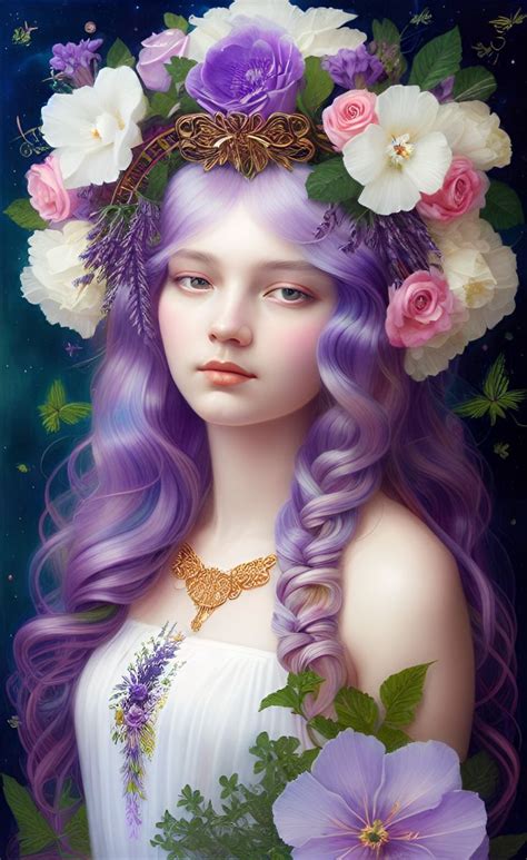 Shy Lavender Flower Crown Goddess 2023