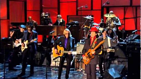 Prince Tom Petty Steve Winwood Jeff Lynne And Dhani Harrison While
