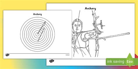 Archery Colouring Sheets Teacher Made Twinkl