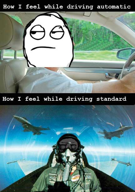 Driving Automatic Vs Stick Shift Aviation Humor