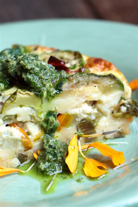 Zucchini Quiche With Parmesan Panko Crust And Herb Garden